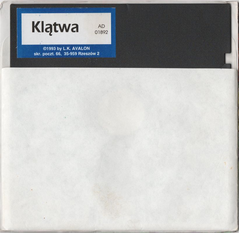 Inside Cover for Klątwa (Commodore 64) (5.25" disk release): Right Flap + Media