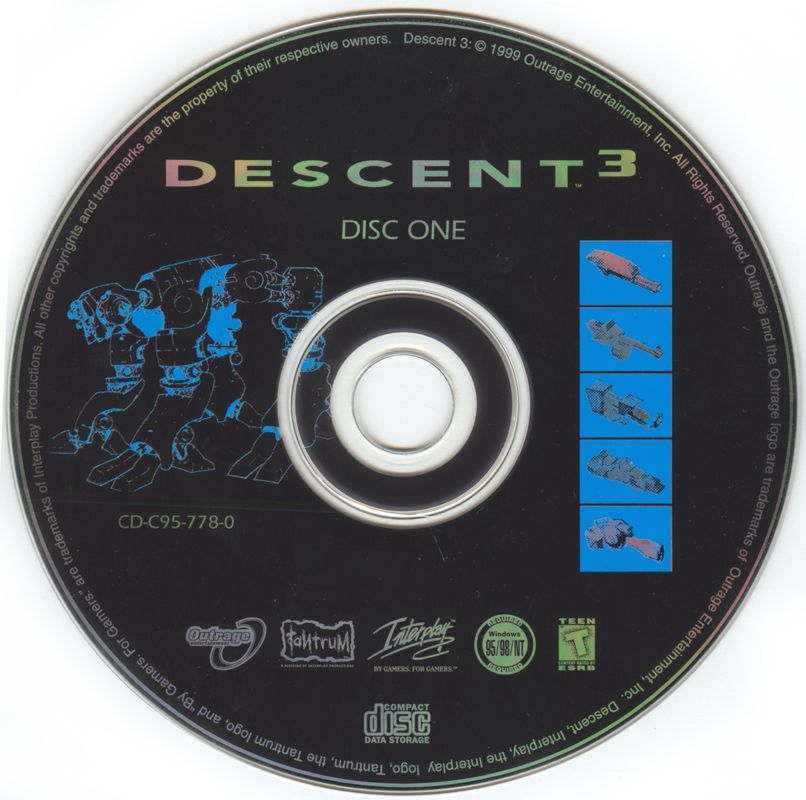 Media for Descent³ (Windows): Disc 1