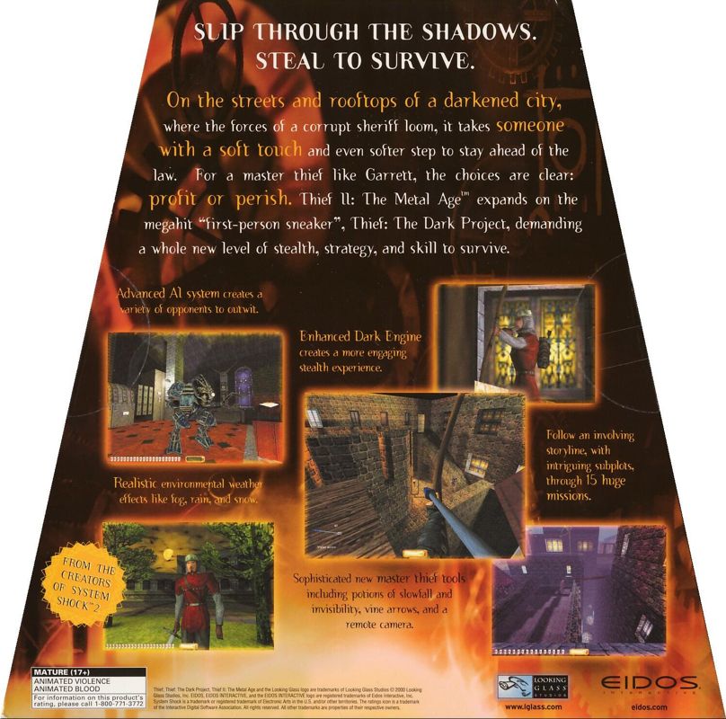Back Cover for Thief II: The Metal Age (Windows)