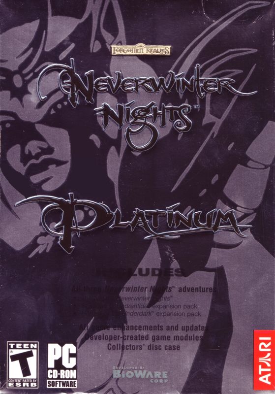 Front Cover for Neverwinter Nights: Platinum (Windows) (CD-ROM version)