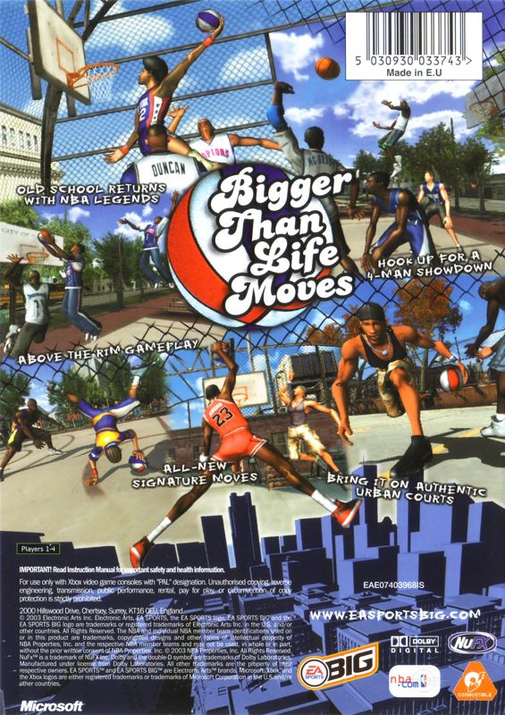Back Cover for NBA Street Vol. 2 (Xbox)