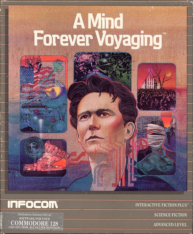 Front Cover for A Mind Forever Voyaging (Commodore 128)