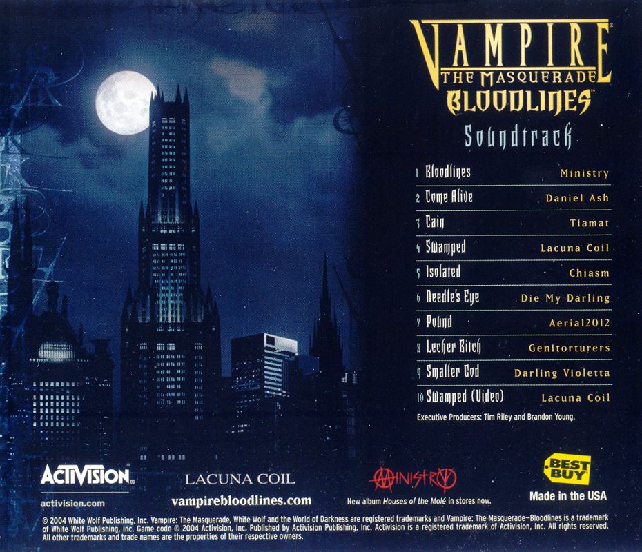 Other for Vampire: The Masquerade - Bloodlines (Windows) (Exclusive to Best Buy): Jewel Case - Right Inlay