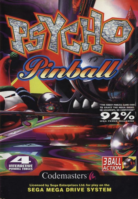 Front Cover for Psycho Pinball (Genesis)