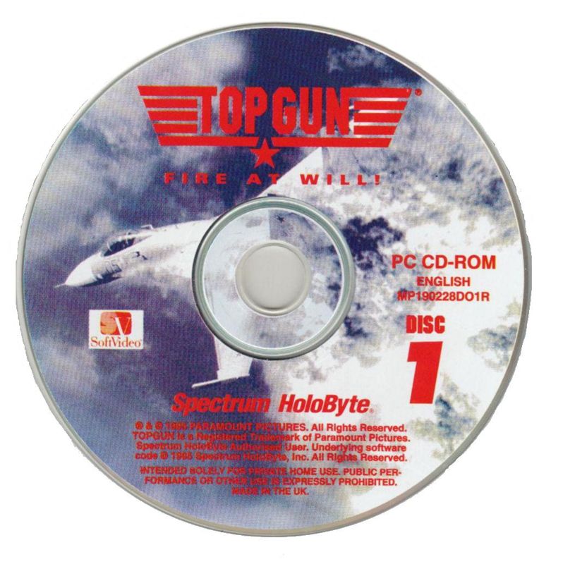 Media for Top Gun: Fire at Will! (DOS): Disc 1