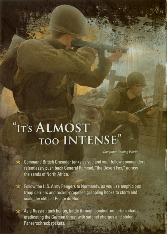 Inside Cover for Call of Duty 2 (Collector's Edition) (Windows): Left Flap