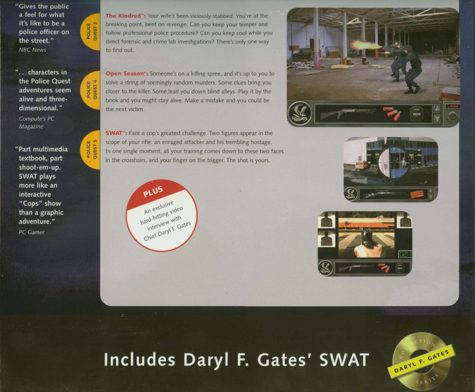 Inside Cover for Police Quest: Collection Series (DOS and Windows and Windows 3.x): Lower Flap