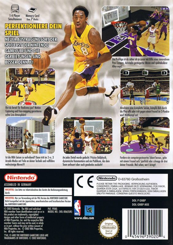 Back Cover for NBA Courtside 2002 (GameCube)