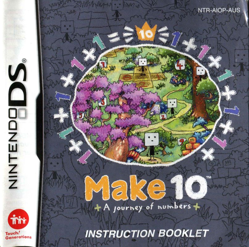 Manual for Make 10: A Journey of Numbers (Nintendo DS): Front