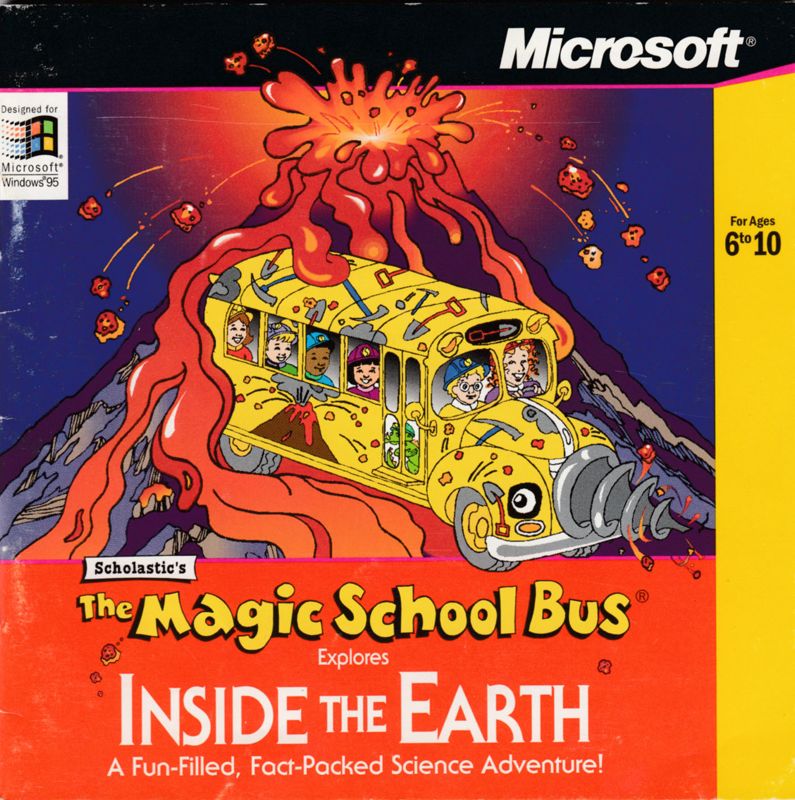 Front Cover for Scholastic's The Magic School Bus Explores Inside the Earth (Windows and Windows 3.x)