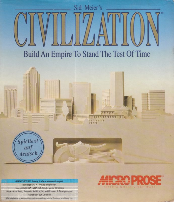 Front Cover for Sid Meier's Civilization (DOS) (3.5" Floppy Disk release)