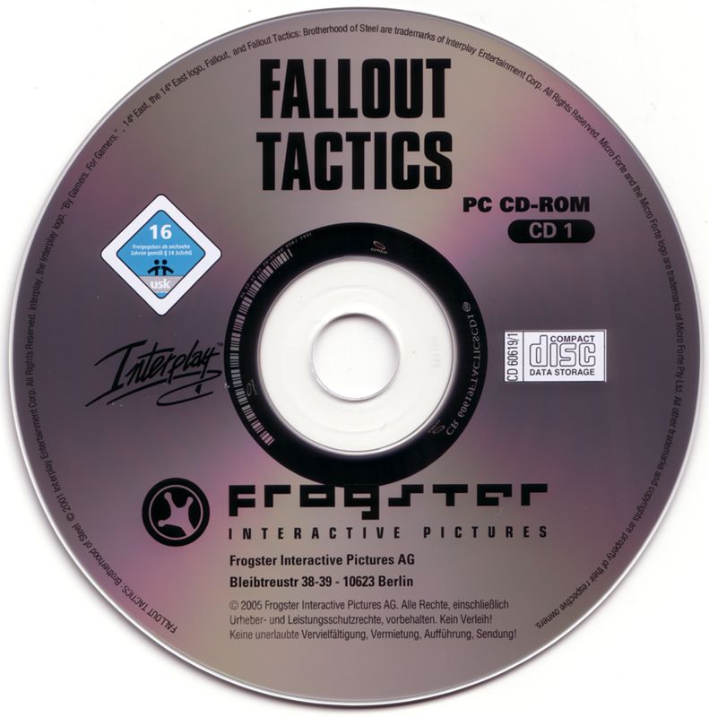 Media for Fallout Tactics: Brotherhood of Steel (Windows) (Back to Games release): Disc 1