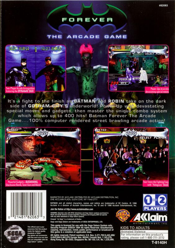 Batman Forever cover or packaging material - MobyGames