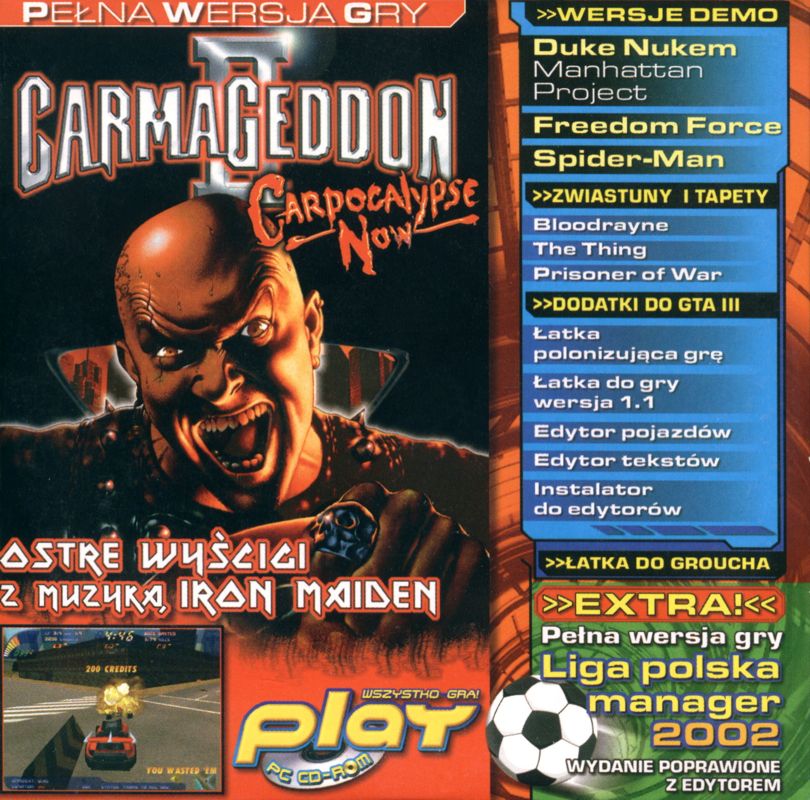 Front Cover for Carmageddon 2: Carpocalypse Now (Windows) (Play #9/2002 covermount)