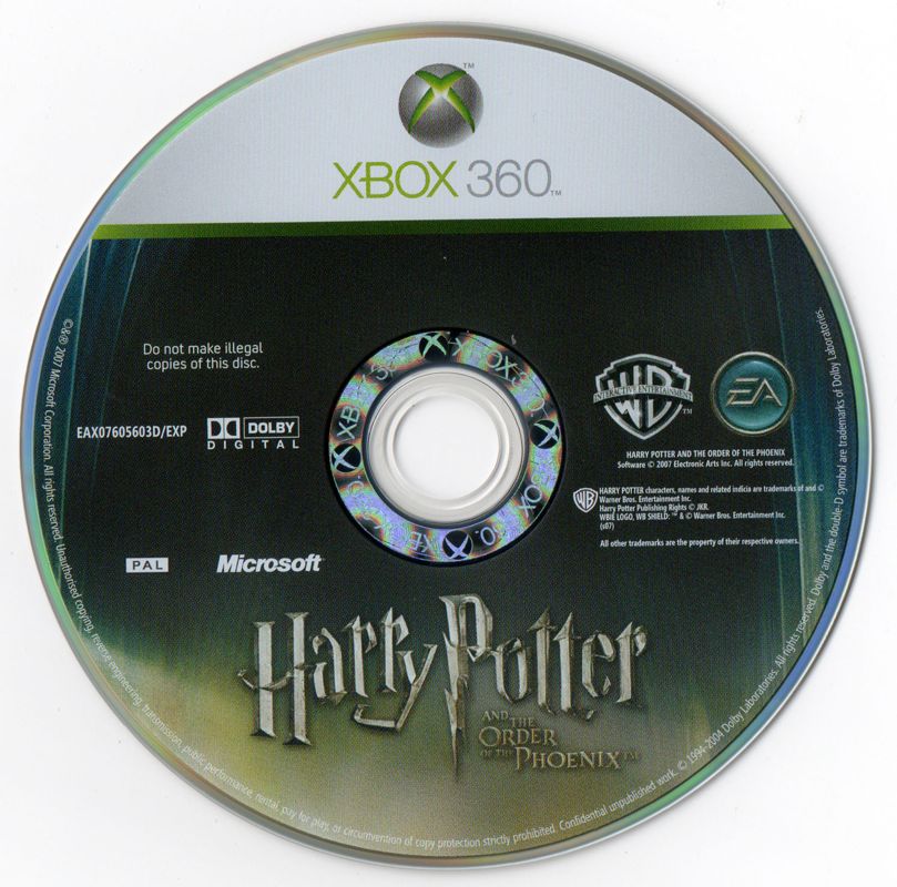 Media for Harry Potter and the Order of the Phoenix (Xbox 360)
