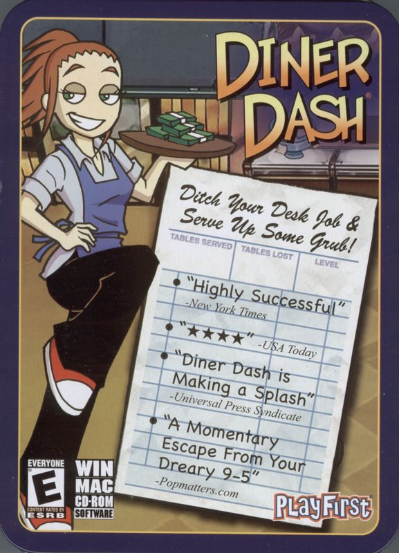 PC Diner Dash 3 Games! Hometown Hero, Flo Go, and Boom! Collectors