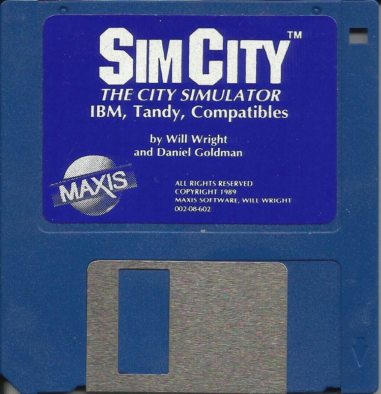 Media for SimCity (DOS) (Second Release, Sleeved Lid & Tray Box.): 3.5" Disk