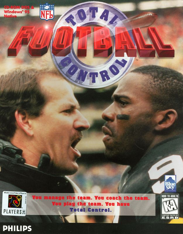 Front Cover for Total Control Football (DOS and Windows)