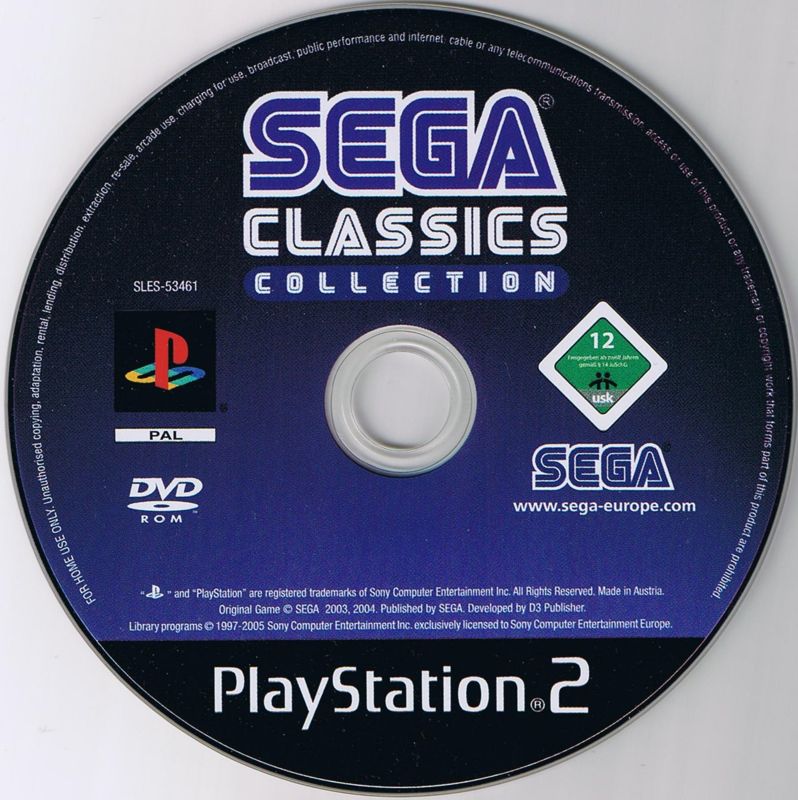 Media for Sega Classics Collection (PlayStation 2)