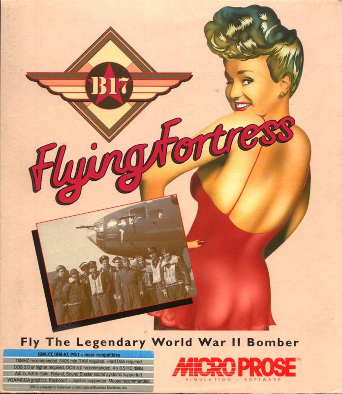 Front Cover for B-17 Flying Fortress (DOS) (3.5" floppy disk release)