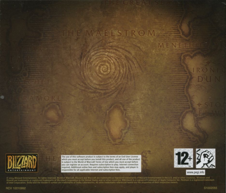 Other for World of WarCraft (Collector's Edition) (Macintosh and Windows): Sleeve - Back (DVD version)