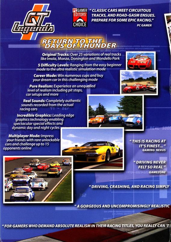 Inside Cover for GTR 2: FIA GT Racing Game - Game of the Year (Windows): Left Flap