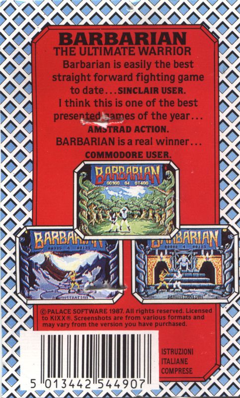 Back Cover for Death Sword (Commodore 64) (Kixx Legends Release)