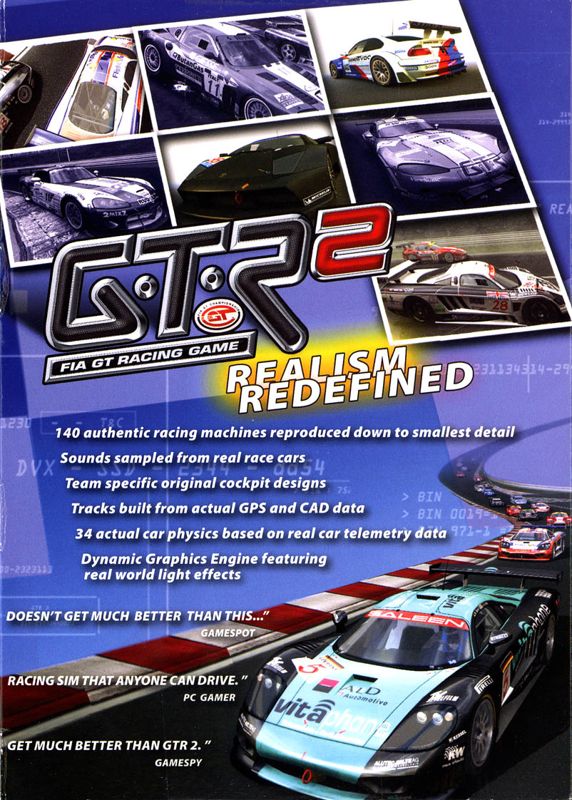 Inside Cover for GTR 2: FIA GT Racing Game - Game of the Year (Windows): Right Flap