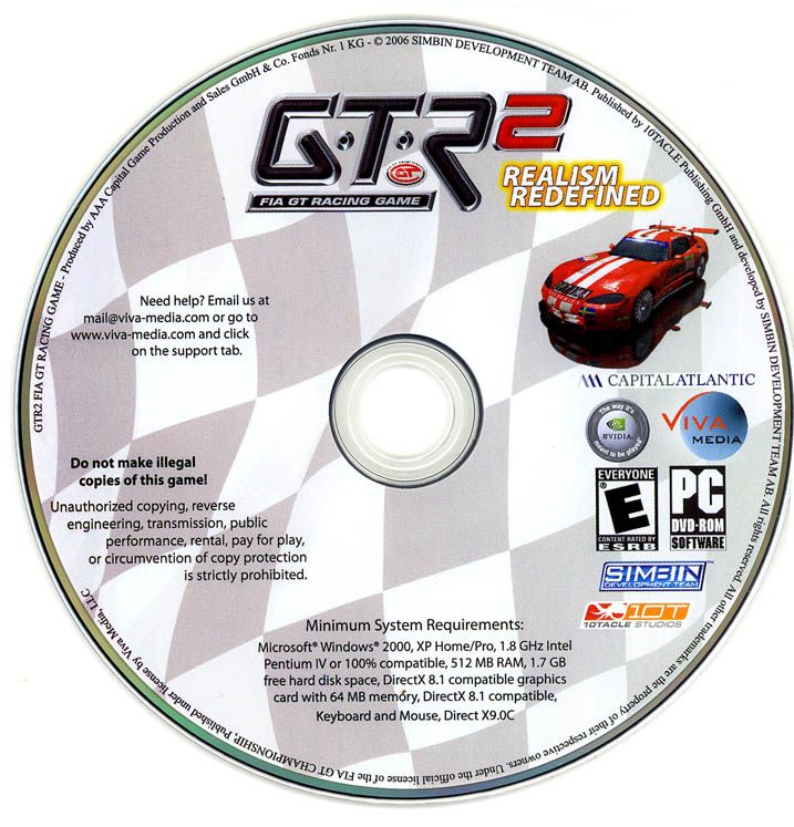 Media for GTR 2: FIA GT Racing Game - Game of the Year (Windows): GTR 2 Disc