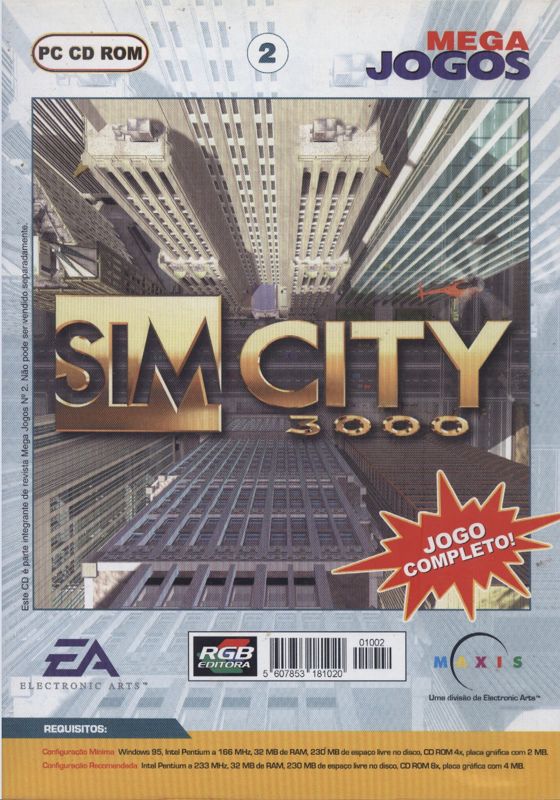 Front Cover for SimCity 3000 (Windows) (MegaJogos magazine covermount)