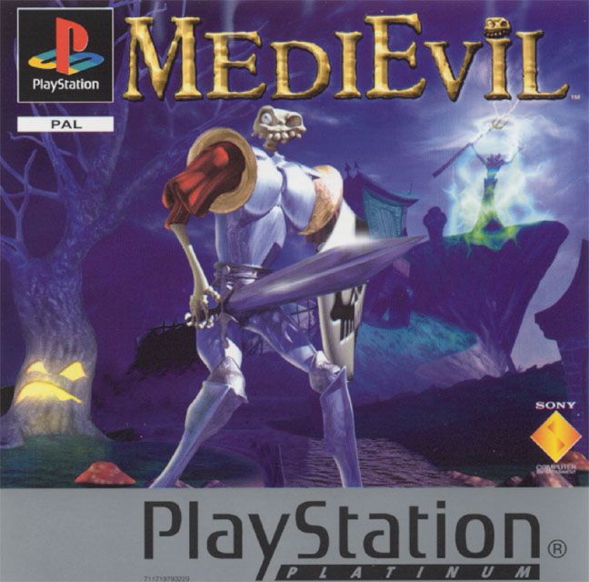 Front Cover for MediEvil (PlayStation) (Platinum release)