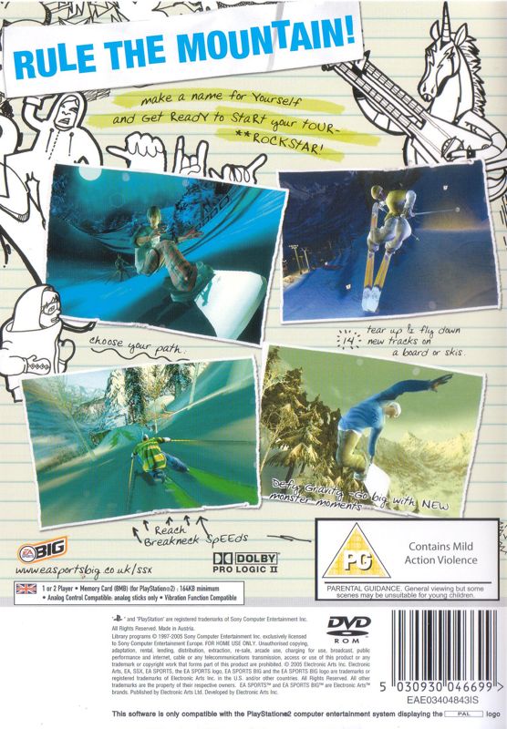 Back Cover for SSX on Tour (PlayStation 2)