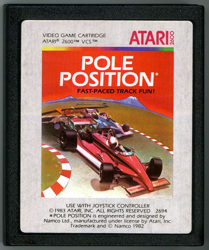 Media for Pole Position (Atari 2600) (1983 release): Cartridge Front