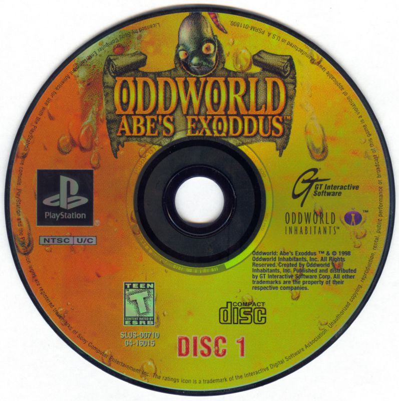 Media for Oddworld: Abe's Exoddus (PlayStation)
