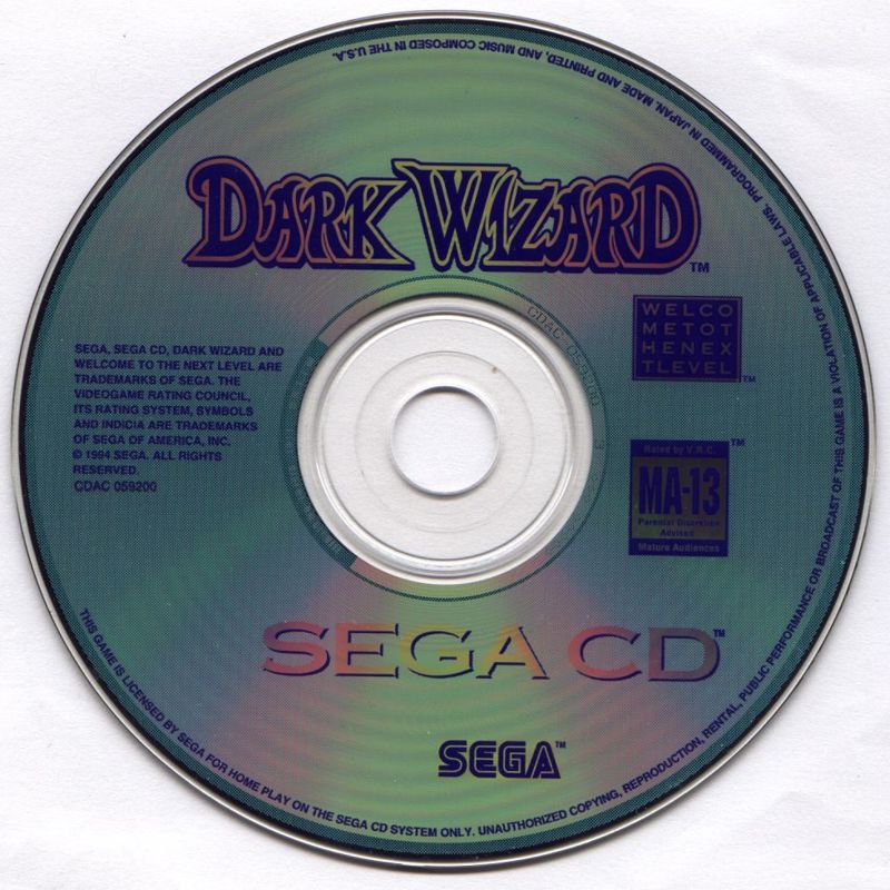 Media for Dark Wizard (SEGA CD)