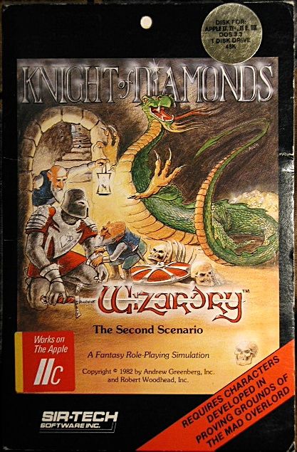 Front Cover for Wizardry: Knight of Diamonds - The Second Scenario (Apple II) (Original release)