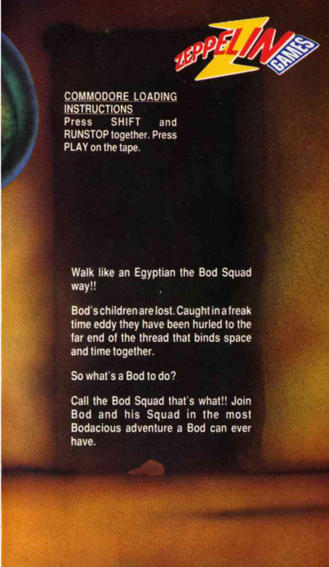 Inside Cover for The Bod Squad (Commodore 64)