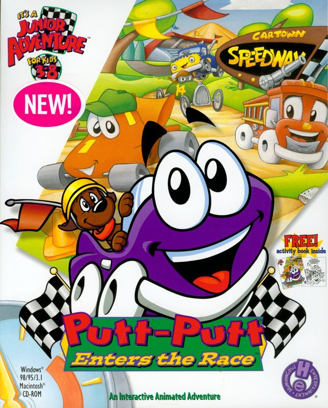Front Cover for Putt-Putt Enters the Race (Macintosh and Windows and Windows 3.x)