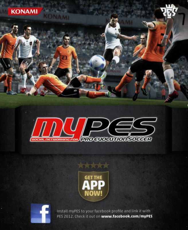PES 2012: Pro Evolution Soccer cover or packaging material - MobyGames