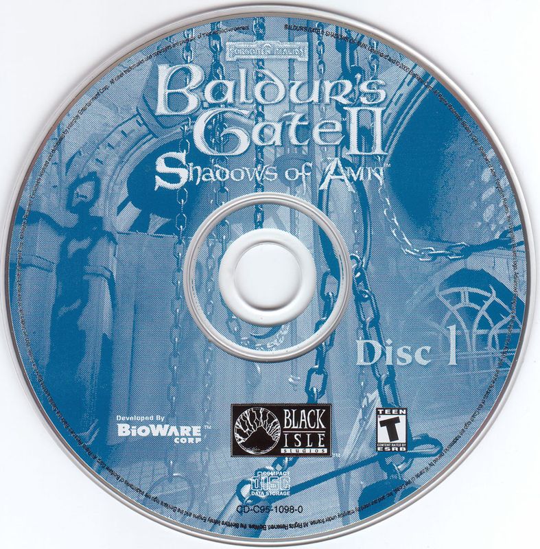 Media for Baldur's Gate II: Shadows of Amn (Windows): Disc 1