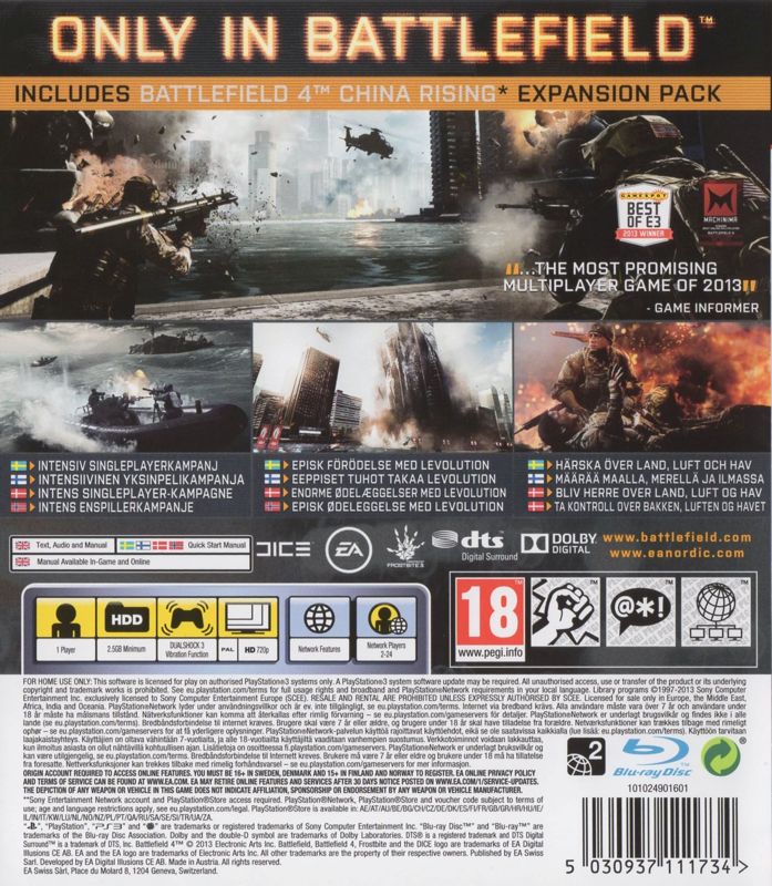 Battlefield 4 (Chinese Packing) for PlayStation 3