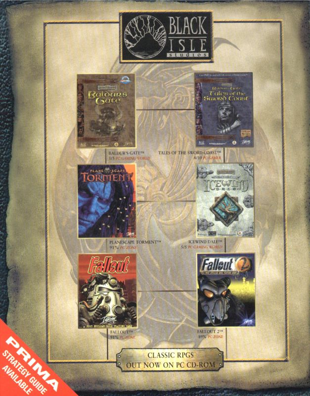 Inside Cover for Baldur's Gate II: Shadows of Amn (Windows): Left Flap