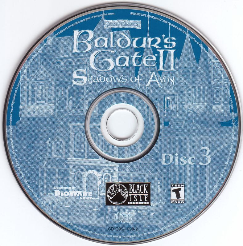 Media for Baldur's Gate II: Shadows of Amn (Windows): Disc 3