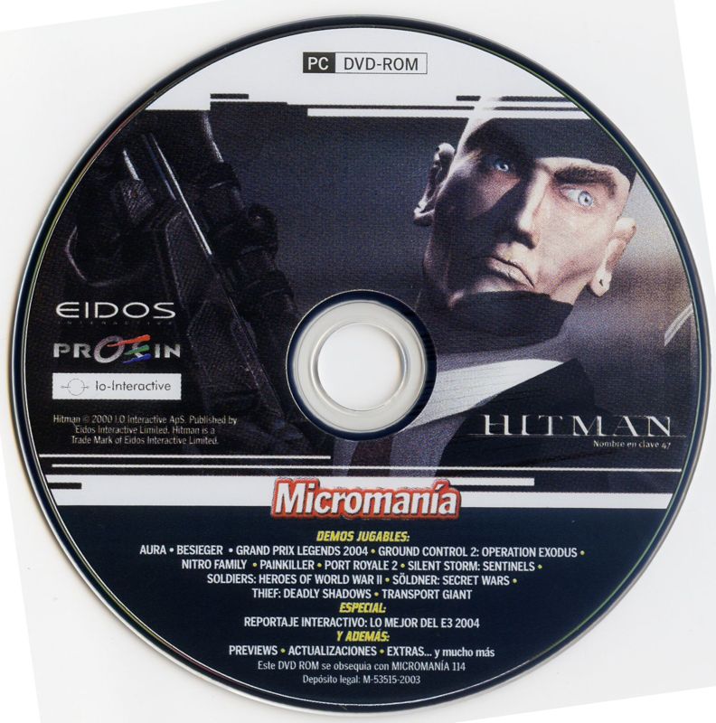 Media for Hitman: Codename 47 (Windows) (Part of the "Colección Micromanía" N 1 (Spanish magazine))