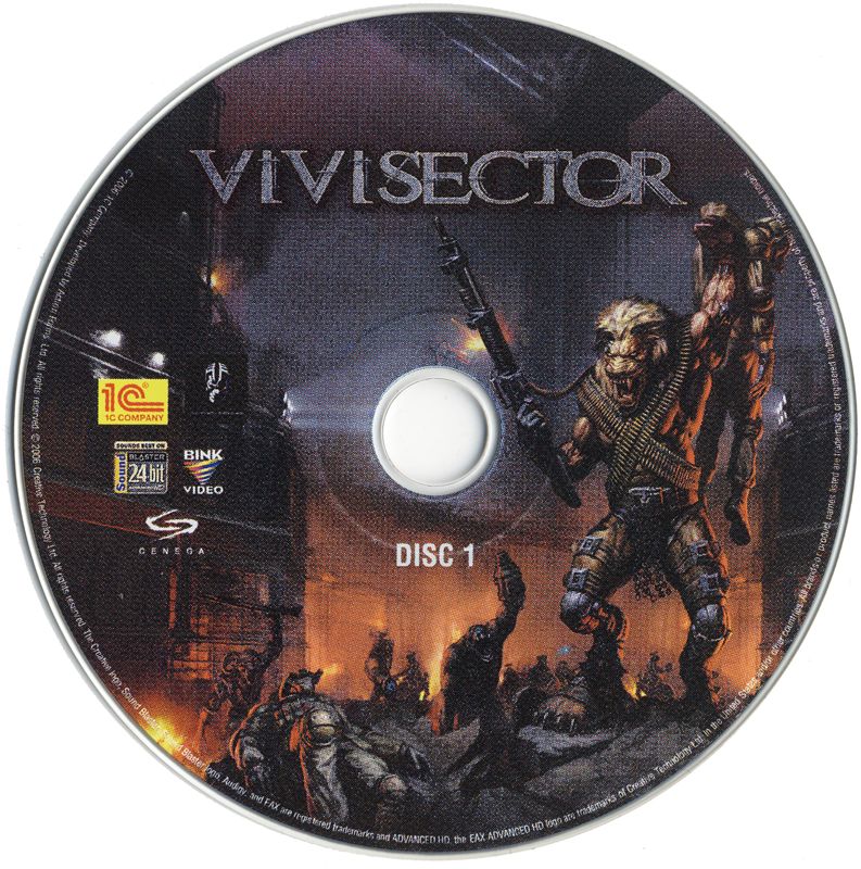 Media for Vivisector: Beast Within (Windows) (Games 4 U release): Disc 1/2