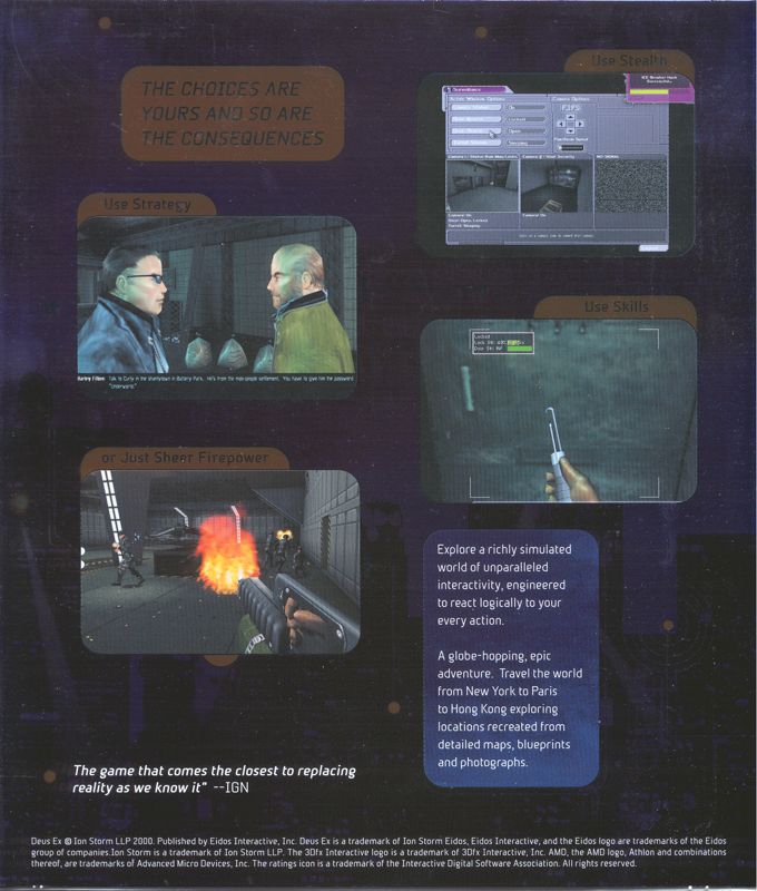 Inside Cover for Deus Ex (Windows): Left Flap