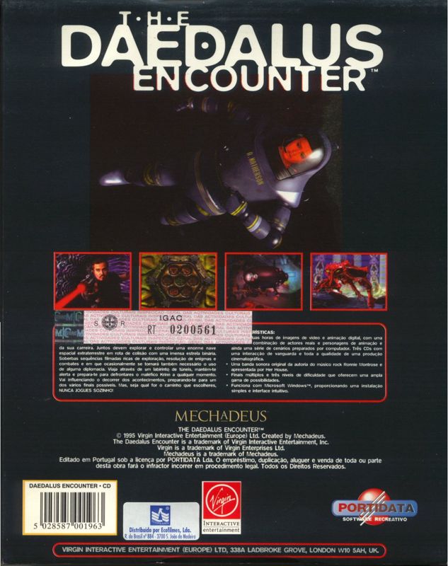 Back Cover for The Daedalus Encounter (Windows 16-bit)