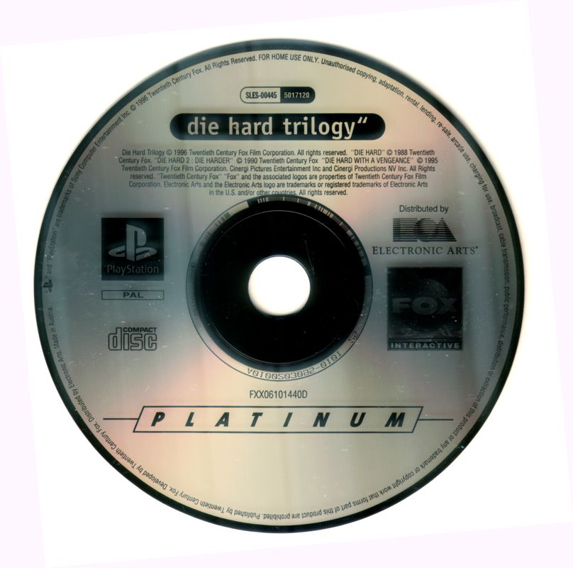 Media for Die Hard Trilogy (PlayStation) (Platinum release)