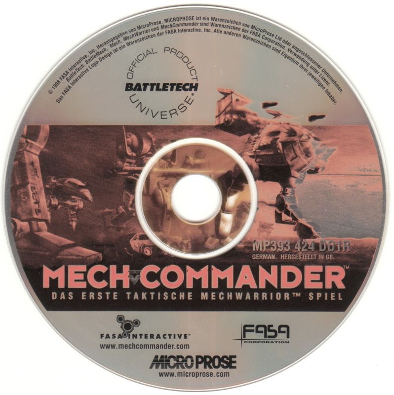 Mech Commander cover or packaging material - MobyGames