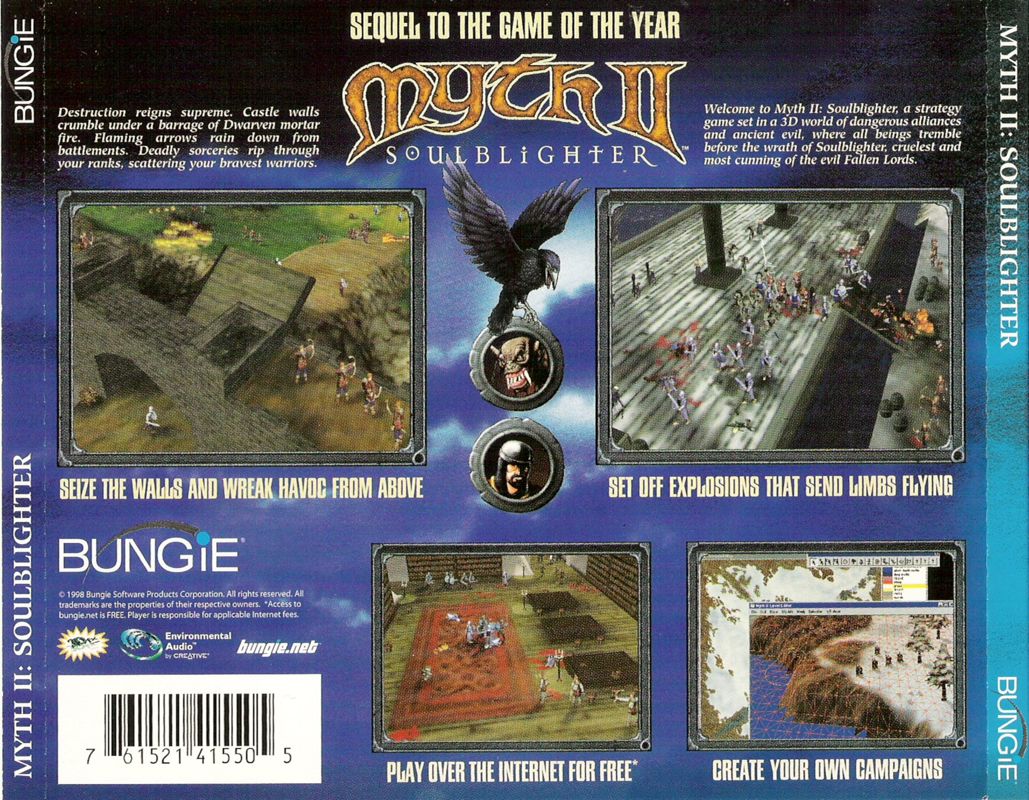 Other for Myth II: Soulblighter (Macintosh and Windows): Jewel Case - Back